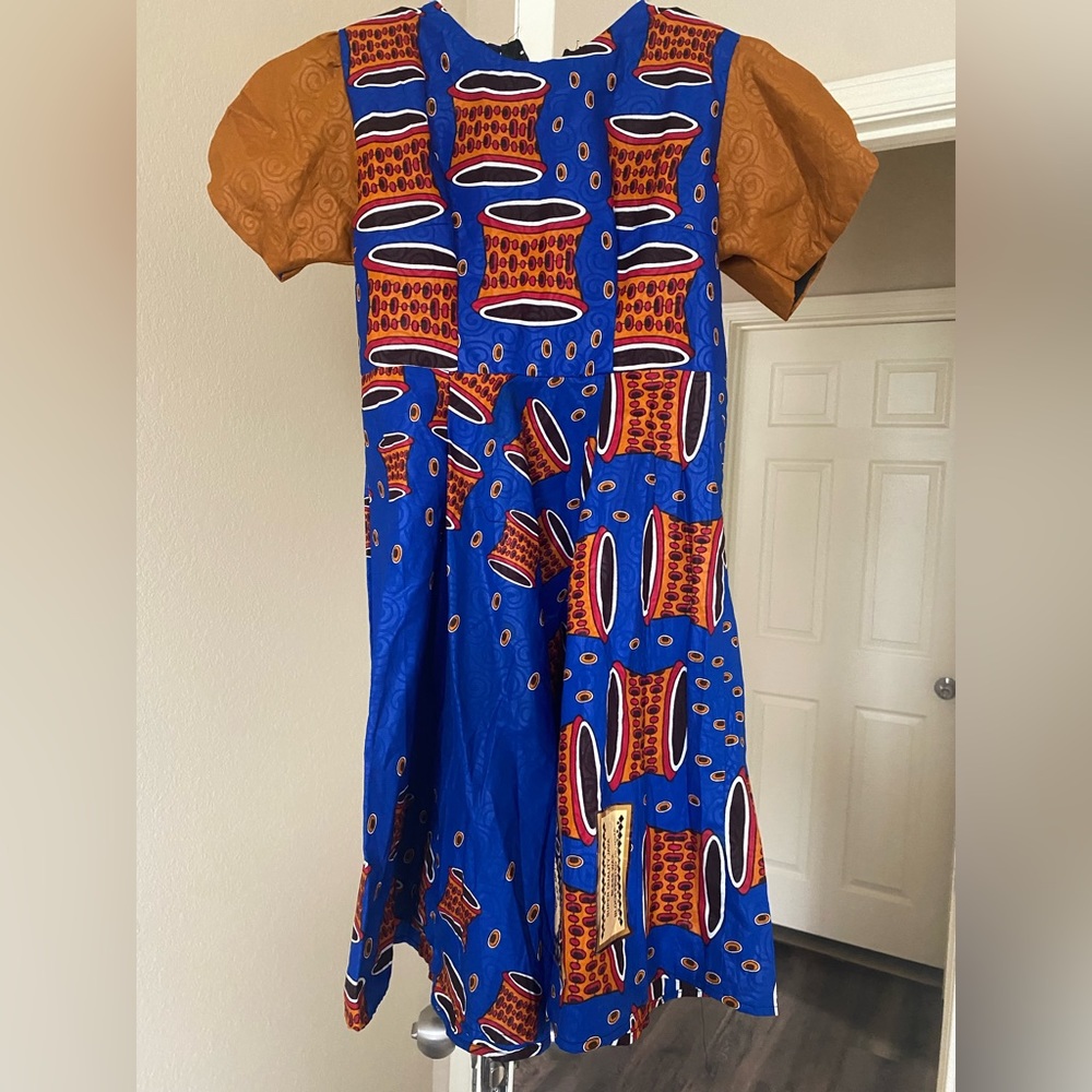 African Fabric skater dress